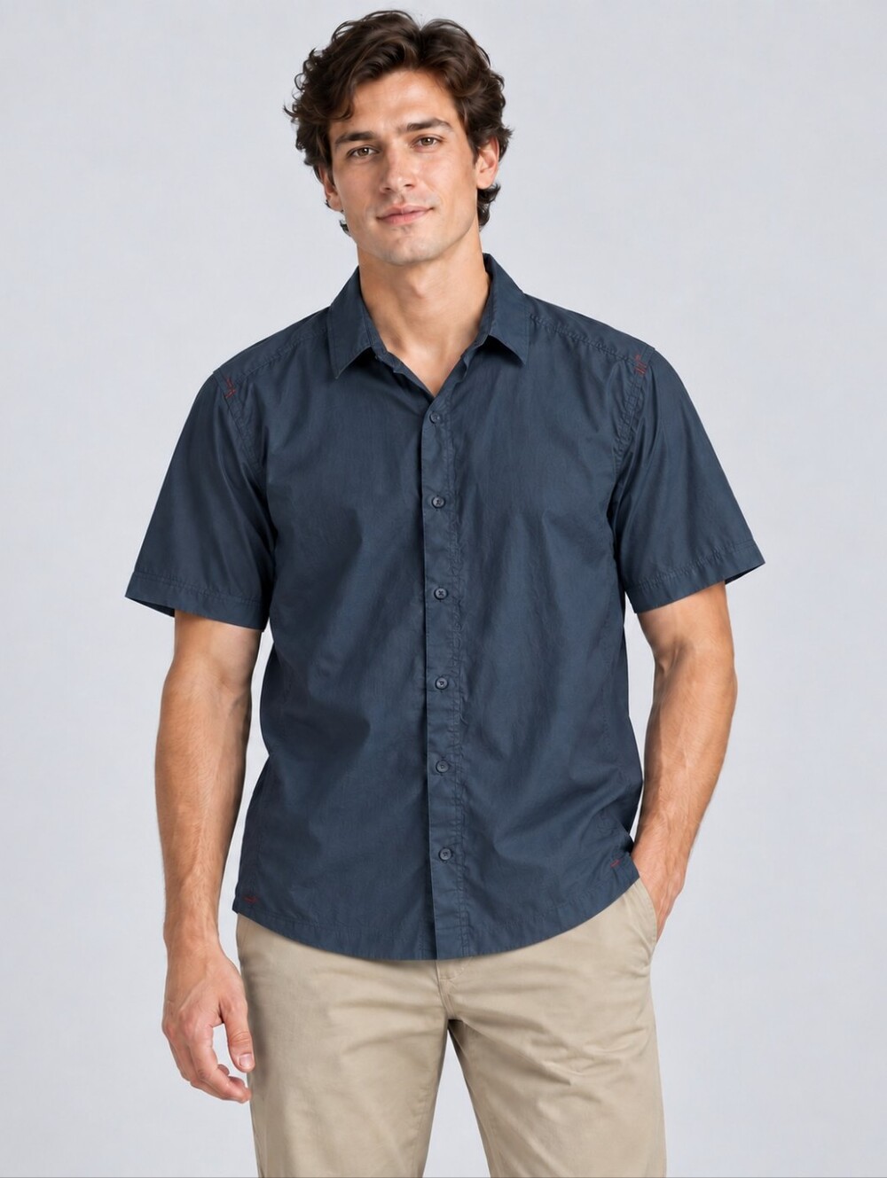 Arc'teryx Transcept slim fit grey button down short sleeve size M
